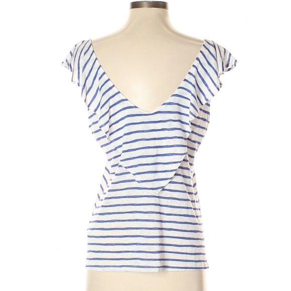 Red Haute striped ruffle top - Picture 4 of 5